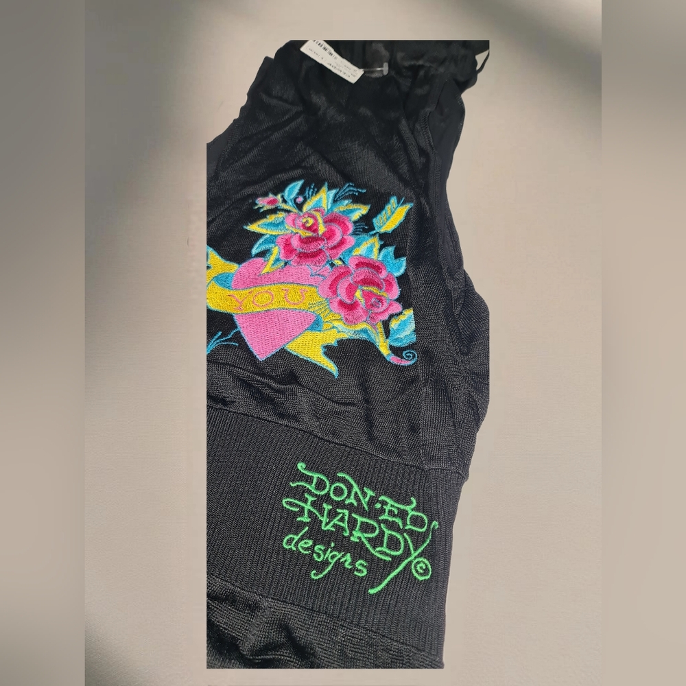 Ed Hardy black dress with hoodie.